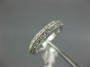 ESTATE .35CT DIAMOND 14K WHITE GOLD 2 ROW FILIGREE WEDDING ANNIVERSARY RING 1209