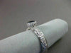 ESTATE .97CT DIAMOND & AAA SAPPHIRE 18KT WHITE GOLD 3D SOLITAIRE ENGAGEMENT RING
