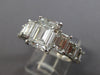 LARGE GIA CERTIFIED 4.52CT DIAMOND PLATINUM EMERALD CUT ENGAGEMENT RING #28304