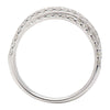 ESTATE .66CT DIAMOND 18KT WHITE GOLD CRISS CROSS SEMI ETERNITY ANNIVERSARY RING