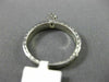 ANTIQUE .35CT ROUND DIAMOND 18KT WHITE GOLD FILIGREE CROWN ENGAGEMENT RING #6190