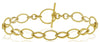 ESTATE 14KT YELLOW GOLD 3D CLASSIC OVAL LINK FLEXIBLE TOGGLE FUN LOVE BRACELET