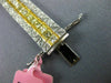 ESTATE WIDE 8.3CT WHITE & FANCY YELLOW DIAMOND 18K TWO TONE GOLD TENNIS BRACELET