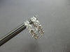 ESTATE SMALL 1.43CT DIAMOND 14KT WHITE GOLD SHARED PRONG 5 STONE HUGGIE EARRINGS