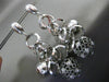 ESTATE EXTRA LARGE .52CT DIAMOND 14KT WHITE GOLD ETOILE MULTI CIRCULAR EARRINGS