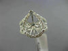 ESTATE LARGE 1.26CT DIAMOND 14K WHITE GOLD PEAR SHAPE SEMI MOUNT ENGAGEMENT RING