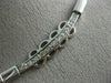 ESTATE 1CT ROUND CUT DIAMOND 14KT WHITE GOLD 3D CIRCULAR LINE NECKLACE #2106