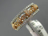 ESTATE WIDE .81CT DIAMOND 14K WHITE & ROSE GOLD ETERNITY WEDDING ANNIVERSAY RING