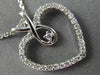 ESTATE .25CT DIAMOND 14K WHITE GOLD 3D OPEN HEART INFINITY LOVE FLOATING PENDANT