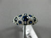 ESTATE WIDE 2.37CT DIAMOND & AAA SAPPHIRE 14K WHITE GOLD 3D ETOILE FILIGREE RING