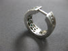 1.10CT DIAMOND & AAA EMERALD 14KT WHITE GOLD HUGGIE HOOP HANGING EARRINGS #27895