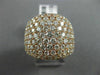 ESTATE LARGE 3.18CT DIAMOND 18KT ROSE GOLD PAVE CLASSIC WEDDING ANNIVERSARY RING