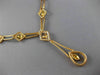ESTATE LARGE 12.80CT DIAMOND & AAA RHODOLITE 18K ROSE GOLD 3D TEAR DROP NECKLACE
