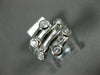 ESTATE WIDE .60CT DIAMOND 14KT WHITE GOLD SIX STONE CRISS CROSS ETOILE FUN RING