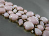 ESTATE MASSIVE 1.75CT DIAMOND & PINK CORAL 18KT ROSE GOLD HANDCRAFTED BRACELET