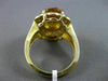 ESTATE LARGE 4.17CT DIAMOND & AAA CITRINE 14KT YELLOW GOLD 3D OVAL COCKTAIL RING