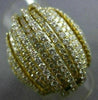 ESTATE MASSIVE 4.76CT DIAMOND 18KT YELLOW GOLD 3D MULTI ROW OPEN COCKTAIL RING