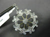 ESTATE LARGE .25CT DIAMOND 14KT WHITE & YELLOW GOLD 3D SNOWFLAKE FILIGRE PENDANT