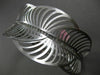 ESTATE WIDE .70CT DIAMOND 14KT WHITE GOLD 3D MATTE MULTI WAVE BANGLE BRACELET