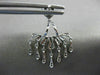 ESTATE LARGE .23CT DIAMOND 14KT WHITE GOLD BUTTERFLY CHANDELIER HANGING EARRINGS
