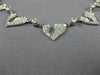 ESTATE 1.97CT DIAMOND 18KT WHITE GOLD 3D MULTI HEART BY THE YARD LOVE NECKLACE