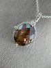ESTATE 3.68CT DIAMOND & AAA SMOKY TOPAZ 14K WHITE GOLD OVAL HALO PENDANT #19843