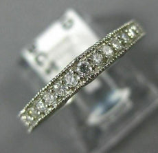 ANTIQUE .39CT DIAMOND PLATINUM CLASSIC FILIGREE MILGRAIN ANNIVERSARY RING #14315