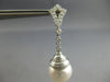 LARGE .90CT DIAMOND & AAA SOUTH SEA PEARL 18K WHITE GOLD 3D CHANDELIER EARRINGS