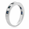 ESTATE 1.06CT DIAMOND & AAA SAPPHIRE 14KT WHITE GOLD 3D ANNIVERSARY RING BAND