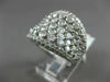 ESTATE LARGE 3.0CT DIAMOND 14KT WHITE GOLD ETOILE FILIGREE CLUSTER LOVE RING