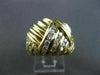ESTATE LARGE 1.23CT ROUND DIAMOND 18KT YELLOW GOLD PYRAMID COCKTAIL RING #6349