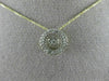 ESTATE 14KT TWO TONE GOLD 3D DANCING DIAMOND CIRCLE OF LIFE CLUSTER HALO PENDANT