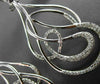 ESTATE 1.17CT DIAMOND 18KT WHITE GOLD 3D MULTI WAVE CLIP ON HANGING EARRINGS