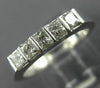 ESTATE .45CT DIAMOND 14KT WHITE GOLD 3D SPLIT CHANNEL ANNIVERSARY RING #14577