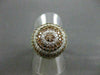 ESTATE LARGE 5.49CT MULTI COLOR & WHITE DIAMONDS 18KT ROSE GOLD FUN RING AMAZING