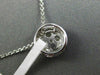 ESTATE .54CT DIAMOND 18KT WHITE GOLD 3D CLUSTER ROUND HALO FLOATING PENDANT 9mm