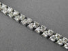 ESTATE WIDE 4.65CT ROUND DIAMOND 14K WHITE GOLD TWO ROW CLASSIC BRACELET AMAZING