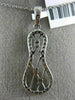 ESTATE .26CT DIAMOND 14KT WHITE GOLD 3D INFINITY ETOILE CRISS CROSS LOVE PENDANT