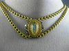 ANTIQUE LARGE & LONG 14KT YELLOW GOLD 3D HANDCRAFTED FLOWER NECKLACE #26226