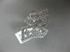 ESTATE LARGE 1.25CT DIAMOND 14KT WHITE GOLD 3D FLOWER CRISS CROSS SNAKE FUN RING