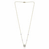 ESTATE .41CT DIAMOND 14KT TWO TONE GOLD DOUBLE SQUARE HALO BY THE YARD NECKLACE