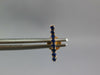 ESTATE .17CT AAA SAPPHIRE 14KT ROSE GOLD 3D CLASSIC ROUND BAR STUD EARRINGS