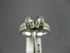 ESTATE WIDE .46CT DIAMOND 14K WHITE GOLD 2 ROW SEMI MOUNT ENGAGEMENT RING #19591