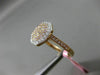 ESTATE WIDE .60CT DIAMOND 18KT WHITE & ROSE GOLD 3D HEXAGON CLUSTER CLASSIC RING