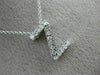 .24CT ROUND DIAMOND 14KT WHITE GOLD 3D CLASSIC INITIAL FLOATING PENDANT #18474
