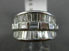 ESTATE WIDE 2.81CT BAGUETTE DIAMOND 18KT WHITE GOLD 3D WEDDING ANNIVERSARY RING