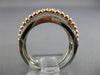 ESTATE .53CT DIAMOND 14KT WHITE & ROSE GOLD 3D MULTI ROW CRISS CROSS LOVE RING
