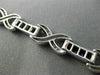 ESTATE 5.29CT DIAMOND & AAA SAPPHIRE 14KT WHITE GOLD 3D X LOVE TENNIS BRACELET