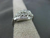ANTIQUE WIDE .64CT ROUND OLD MINE DIAMOND 14KT WHITE GOLD OPEN FANCY RING #19541