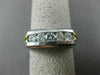 ESTATE .85CT DIAMOND 14KT WHITE & YELLOW GOLD FIVE STONE ANNIVERSARY RING #1305